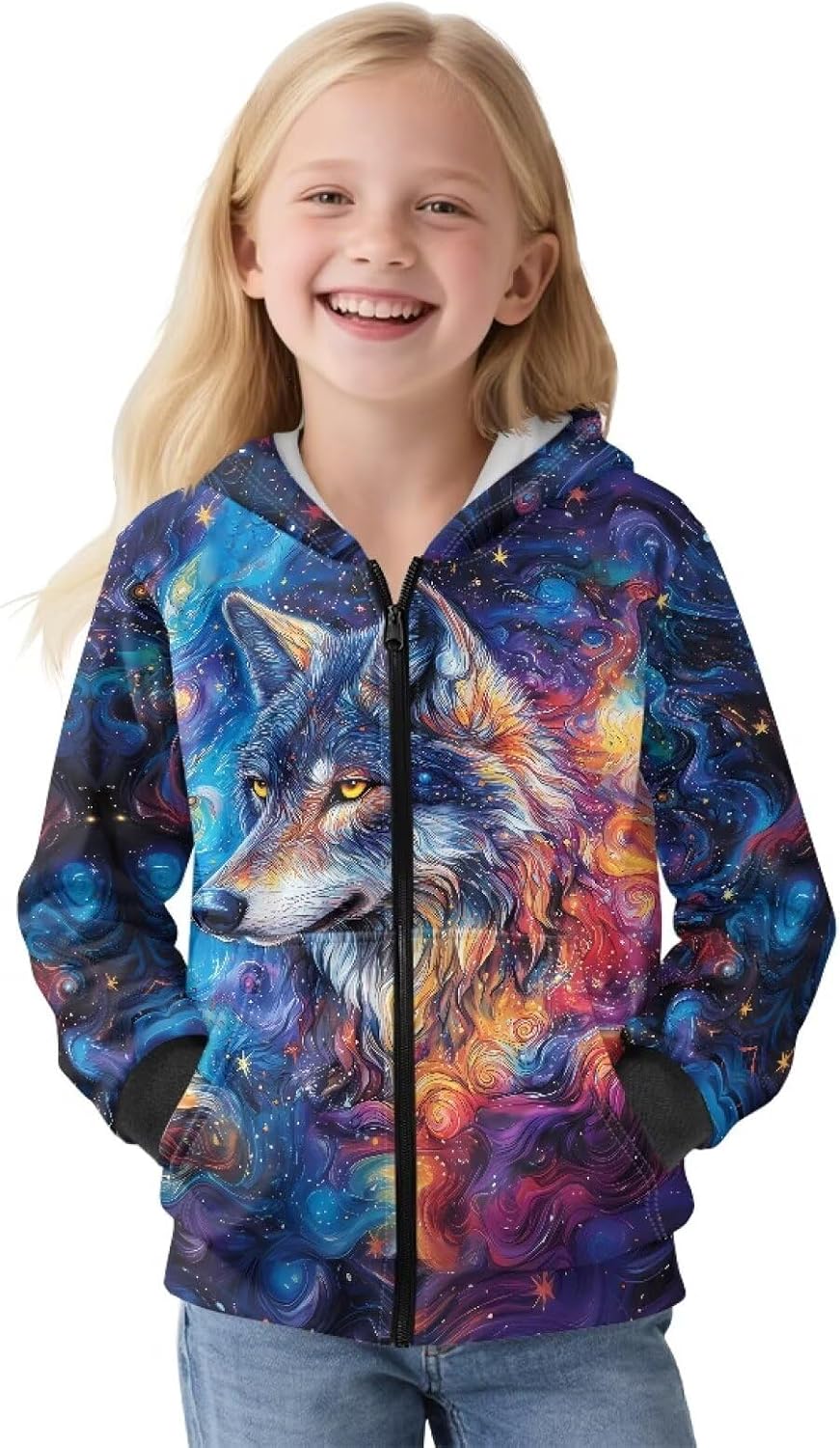 Zip Up Hoodie Girls Boys 6-16Y Y2K Athletic Jackets Lightweight Hooded Sweatshirt Kids Fall Clothes
