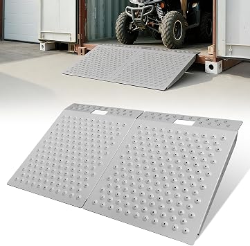 Shed Ramps 2 Pcs, 29" x 48" Shed Ramp for Riding Mower & Lawn Equipment, 1500 lbs Capacity Anti-Slip Punch Plate Ramp for Garages, Barns, Metal Ramps for Wheelchairs, ATV, Lawnmower, Golf Cart