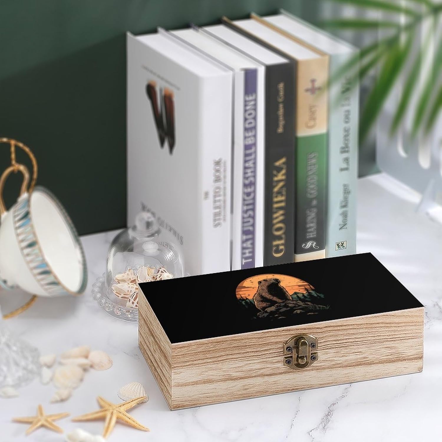 Funny Groundhoges Wood Storage Box with Lids Memory Jewelry Organizer Decorative Boxes for Men Women image 4