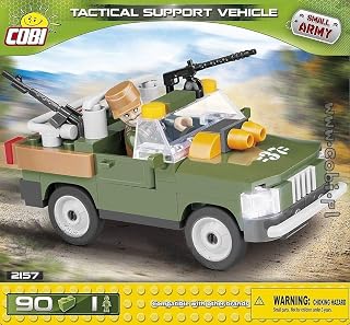 Veiculo De Suporte Tatico Blocos Para Montar Com 90 Pcs COBI Blocos de Montar Verde
