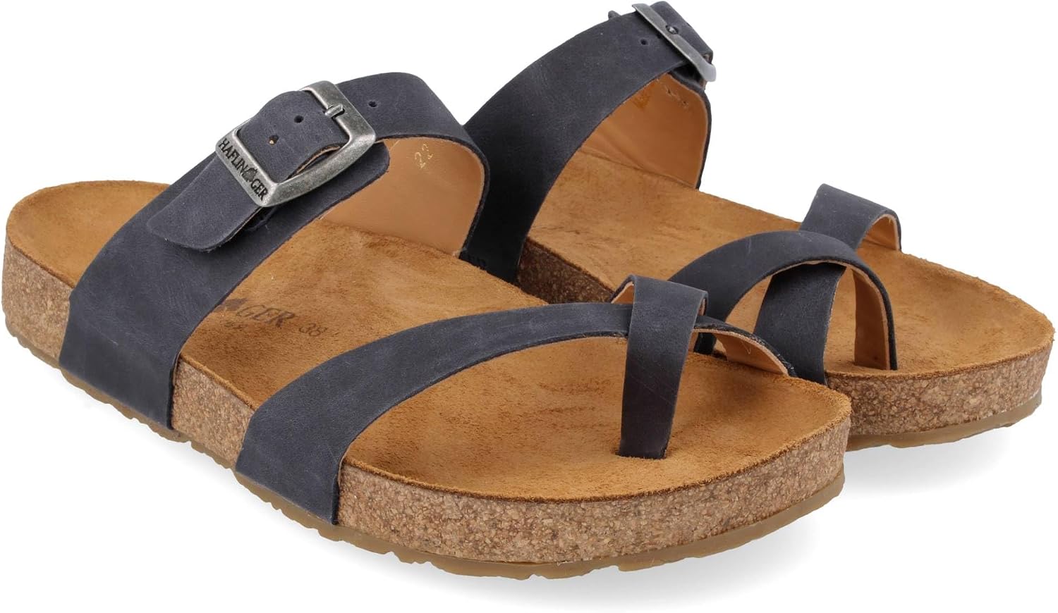 HAFLINGER Unisex Juno Sandal, Marino, 3 Men -5 Women