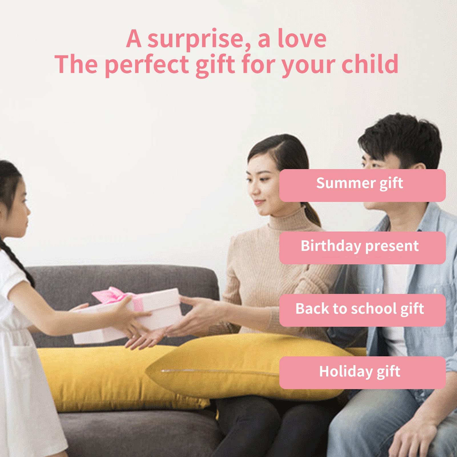Q5 Sofortbildkamera für – Multifunktionales Tragbares Spielzeug mit Integriertem Akku, Foto- und Videoaufnahme, Ideales für (PINK)