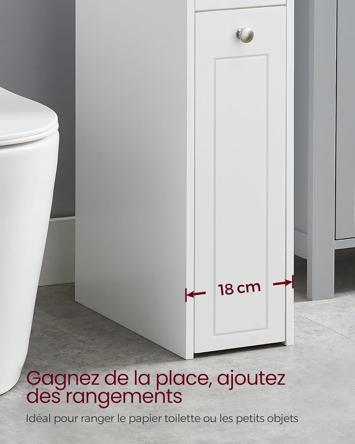 Diagram showing dimensions of the VASAGLE BBC847P31 cabinet