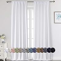 Vista 116 de Cortinas opacas para dormitorio, sala de estar, juego de 2 paneles de 54 pulgadas de largo, cortinas de oscurecimiento de habitación con aislamiento