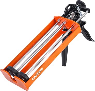 20oz 22oz Epoxy Gun Dual Cartridge Gun Epoxy Anchoring Adhesive Applicator for Dual Component 600ml 650ml, Orange