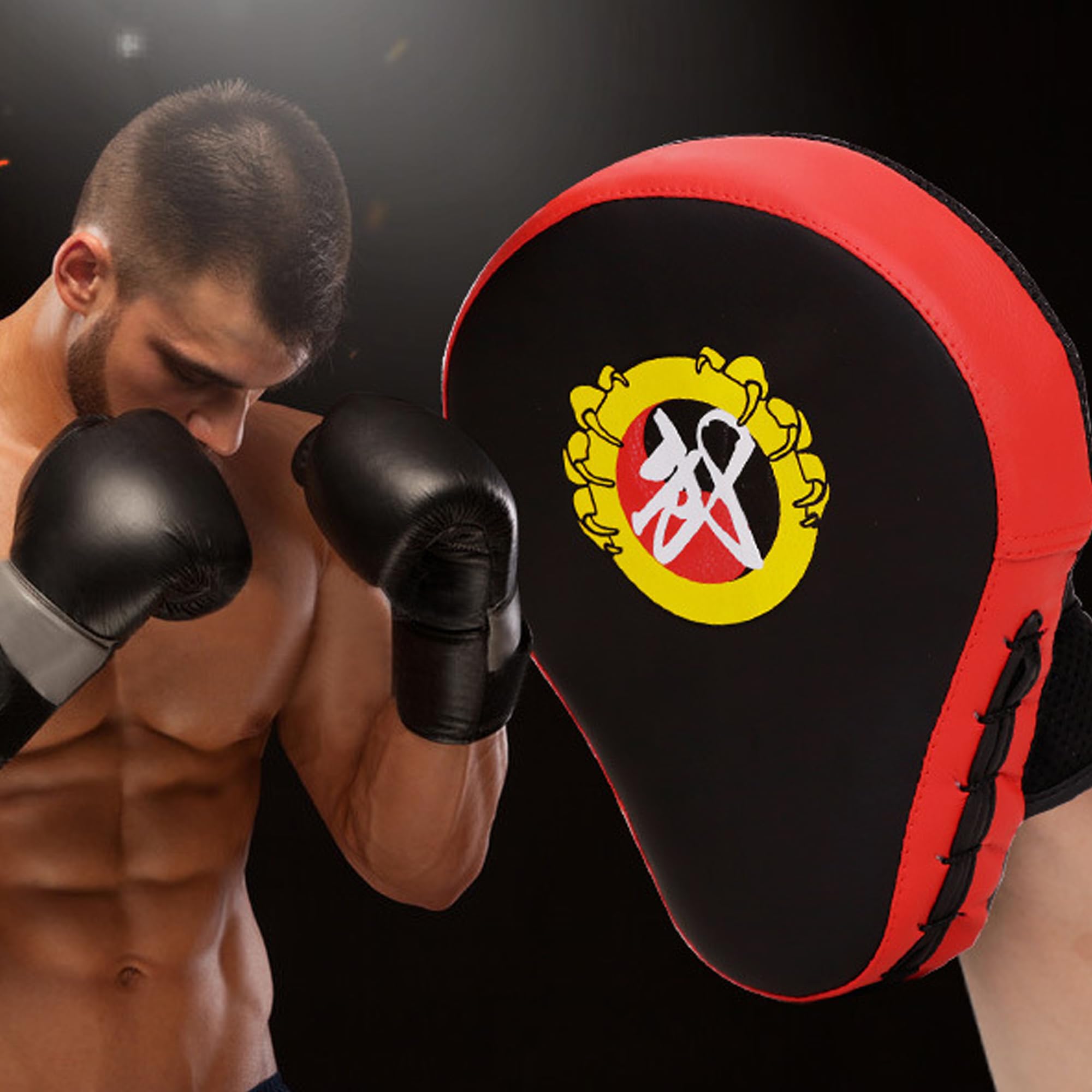 Pratzen Trainer Kickboxen Boxen, Pratzen Boxen Pad Bandagen Boxen, Handpratzen Kampfsport Boxen MMA Training, Boxing Pads für Muay Thai Kickboxen Bewegung Karate Taekwondo Martial