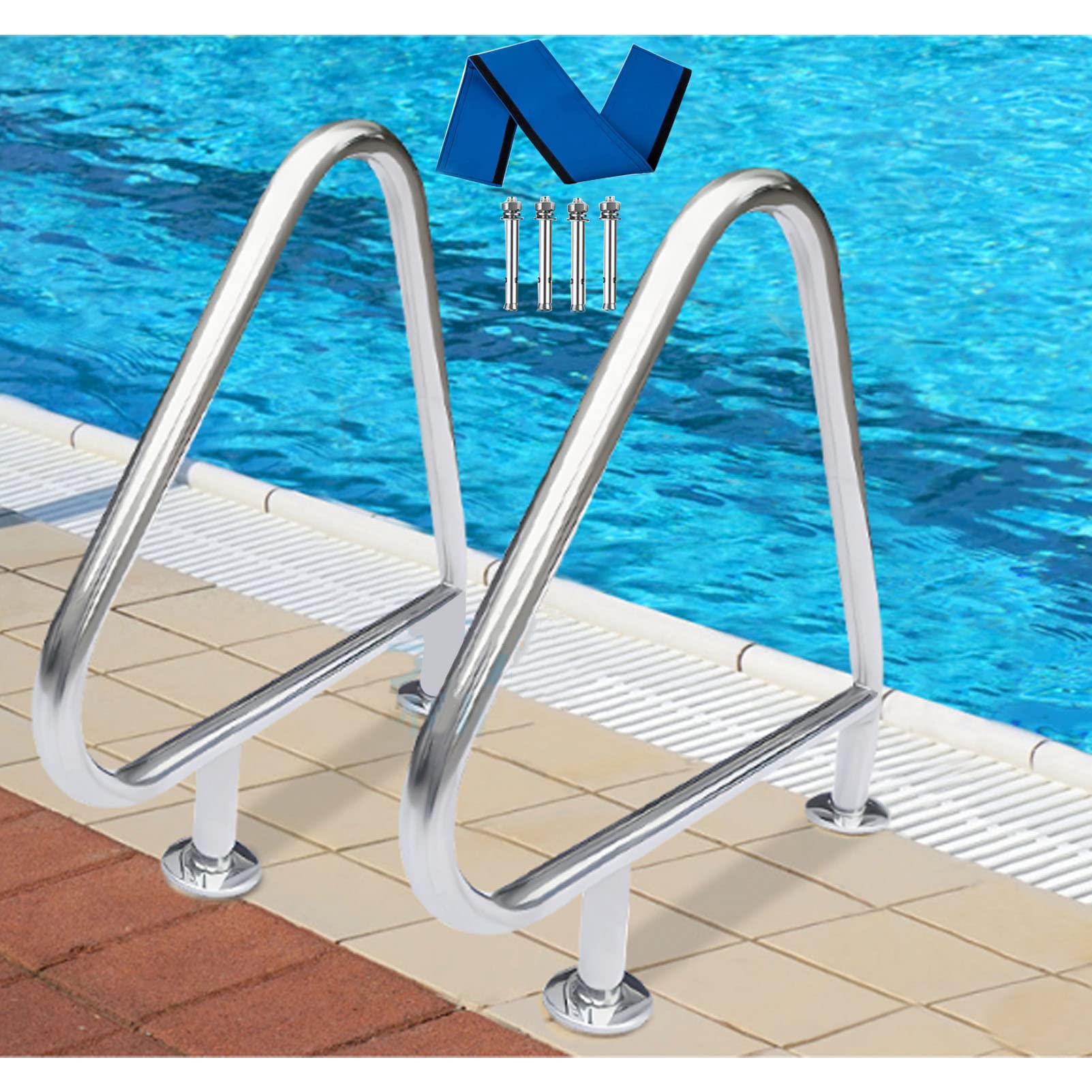 Rampe de piscine acier inoxydable 304 et main courante de sécurité