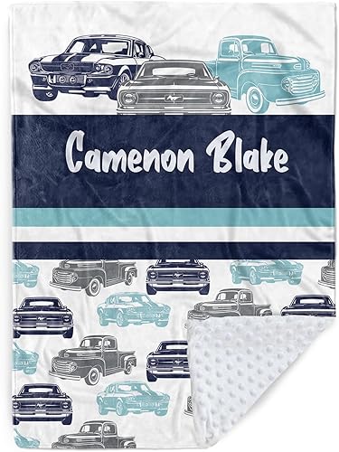 Manta de bebé personalizada para niños, manta de bebé personalizada con nombre, franela suave con respaldo de puntos de doble capa, manta de