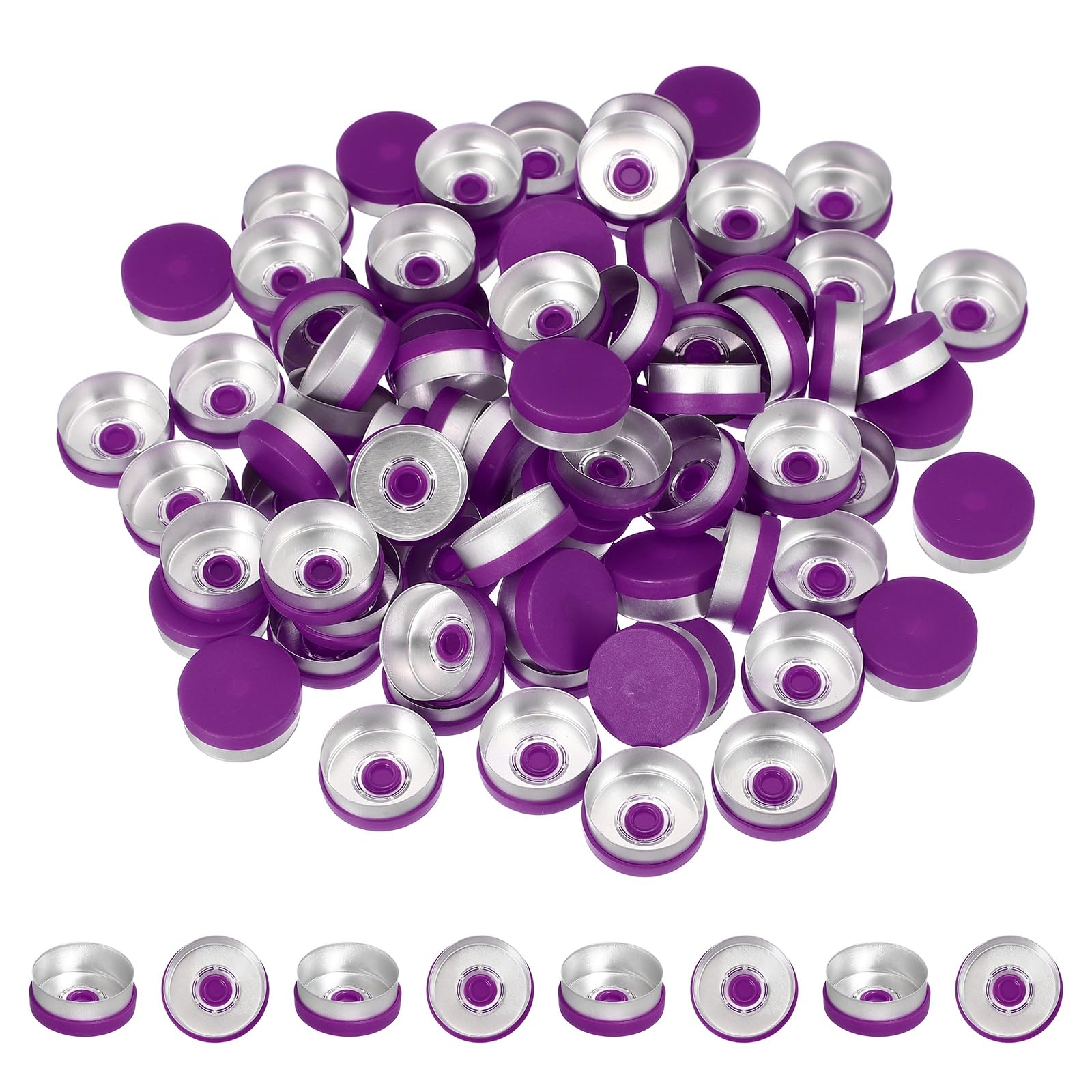 PATIKIL 20mm Aluminum Plastic Vial Top Caps Seals 250 Pcs Green — Amazon image 10