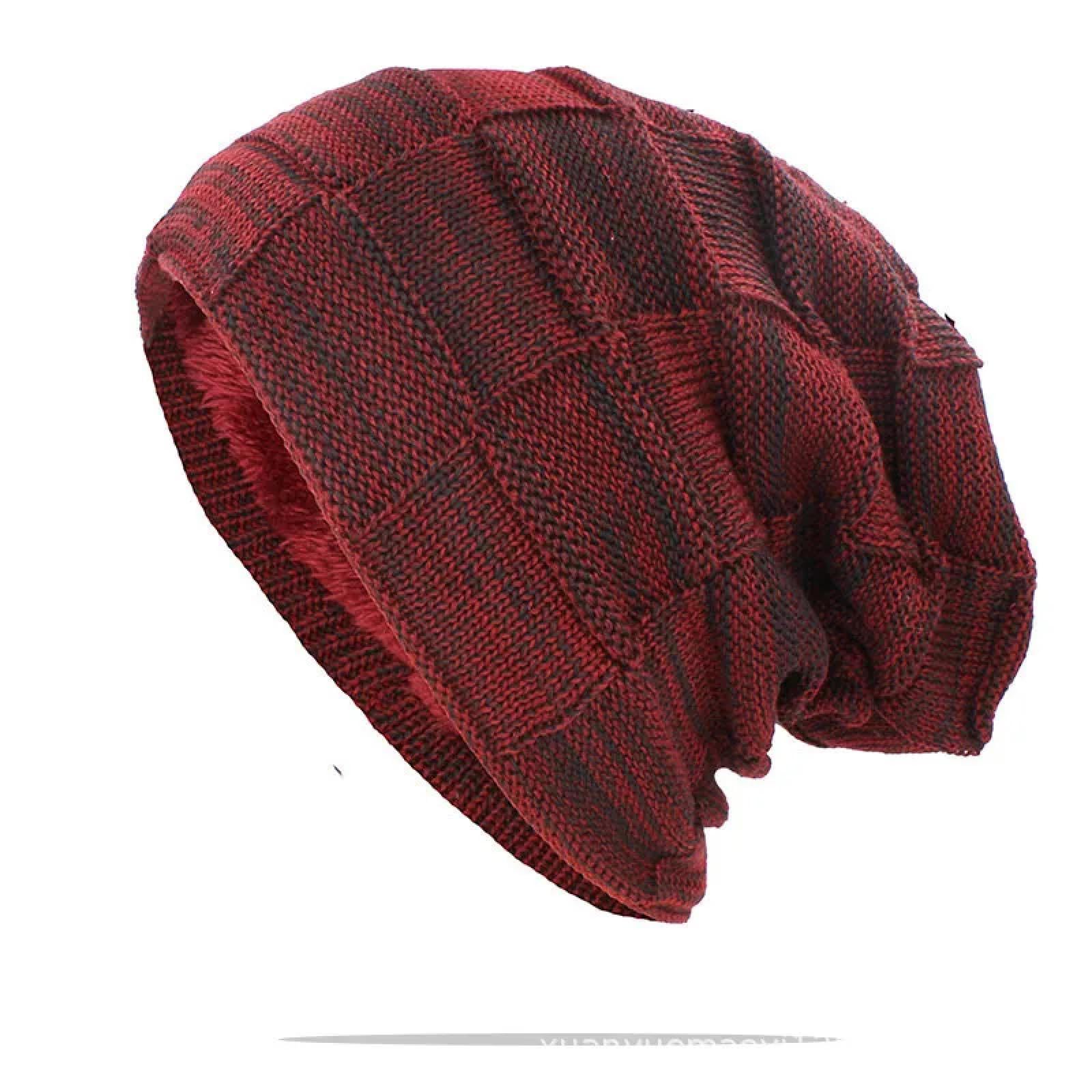 Casquettes Bonnets Chapeaux Bonnet Tricoté Bonnet Chaud en Tricot Épaissi Coupe-Vent Et Bonnets Skully