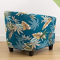 Vista 8 de SearchI Funda Elástica para Silla de Club, Fundas Extensibles para Silla Tipo Barril, Fundas Impresas para Silla Tub, Fundas de Spandex para Sillón