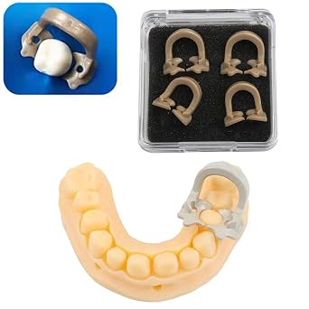 Dental Sectional Matrices Clip Rubber Dam Clamp for Better Oral and Dental Condition 4pcs.