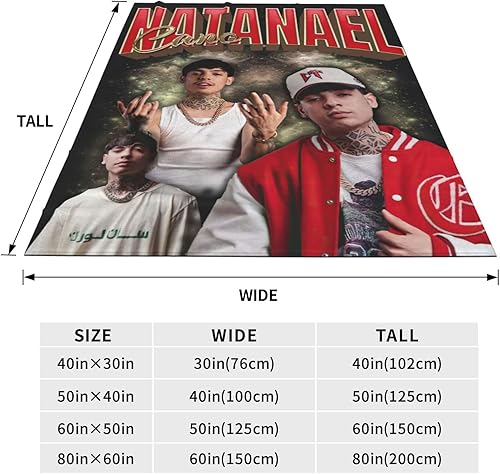 Miniatura 5 de Manta de música ligera y cómoda, cubierta de álbum, manta de canoss de rapero Natanaelss, manta para sofá, manta cálida de franela suave y acogedora