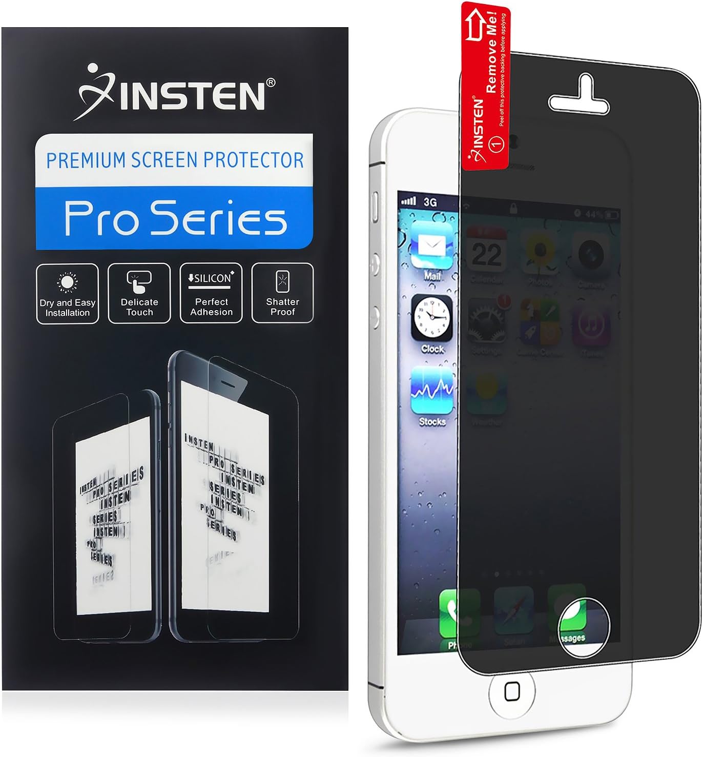 Insten INSTEN Privacy Screen Filter Compatible with Apple iPhone 5 / 5S - Carrying Case - Retail Packaging - Black