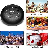 Vista 6 de Instrumento de percusión de tambor de lengua de acero, 11 notas, 10 pulgadas, negro