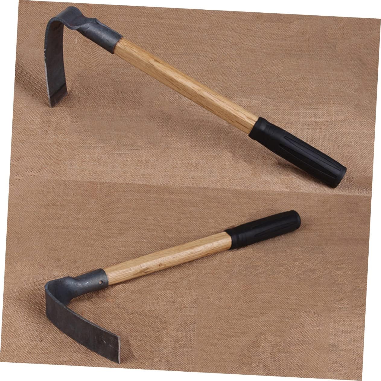 HANABASS Handy Hoe Farm Tools Garden Hoeing Weeding Accessories Long Wooden Handle Steel Hoe for