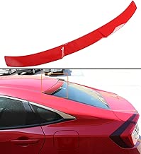 Cuztom Tuning Fits for 2016-2019 10TH Gen Honda Civic X 4 Door Sedan Glossy Red Rear Window Roof Spoiler - coolthings.us