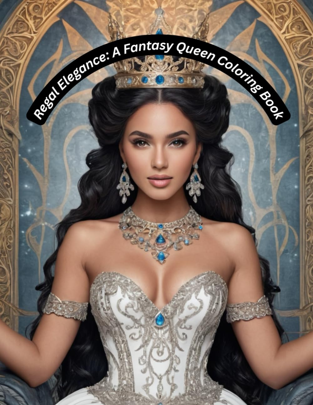 Regal Elegance: An Intricate Fantasy Queen Coloring Book for Adults: Beautiful Portraits of Royalty, Elegant Gowns, and Majestic Crowns for Stress Relief and Relaxation