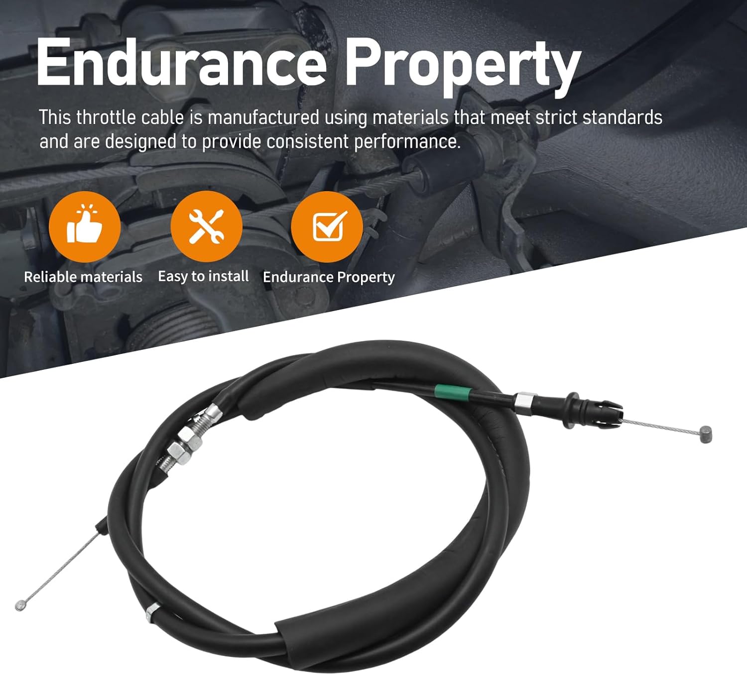 Anxingo 3552035180 Automatic Transmission Kick Down Throttle Cable, Replacement for Toyota Tacoma 1995-2004 2.4L, Replaces 35520-35180