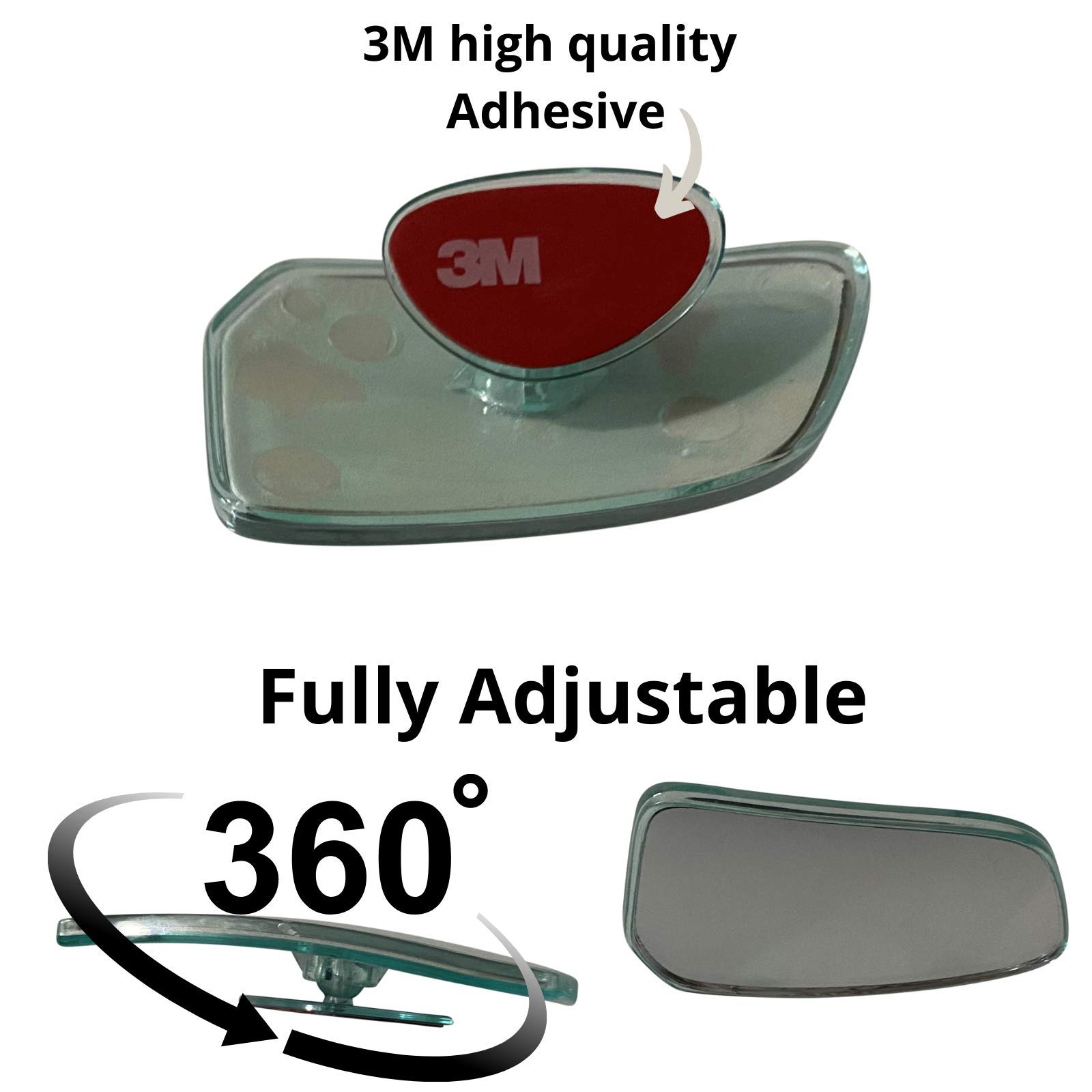 Blind Spot Mirrors [Original Part Look Fits Shape of Car Door Mirror