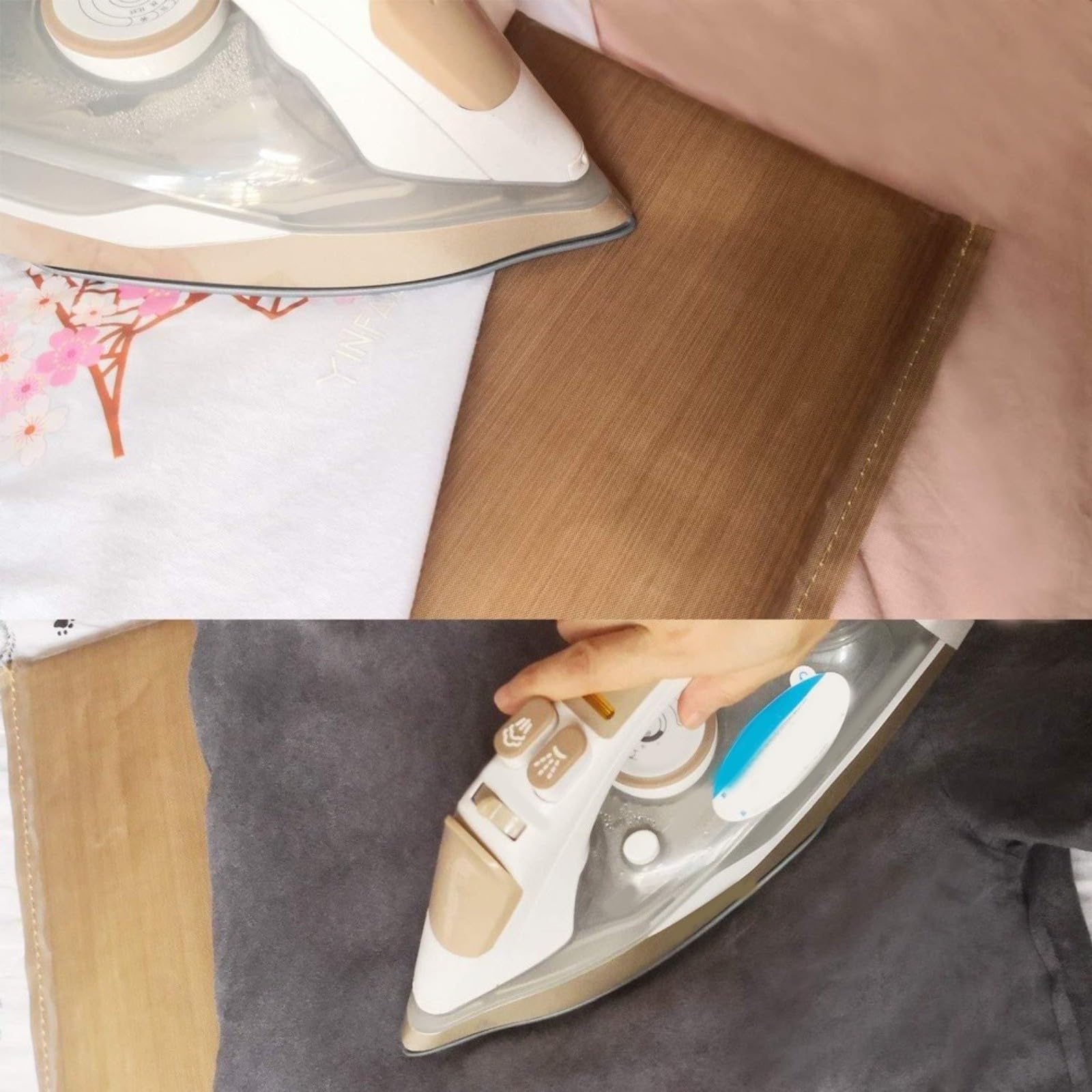 Juego de almohadillas de planchado reutilizables para prensa de calor y serigrafía con retención de calor, diseño portátil ligero, color marrón para manualidades de camisetas (10 x 10
