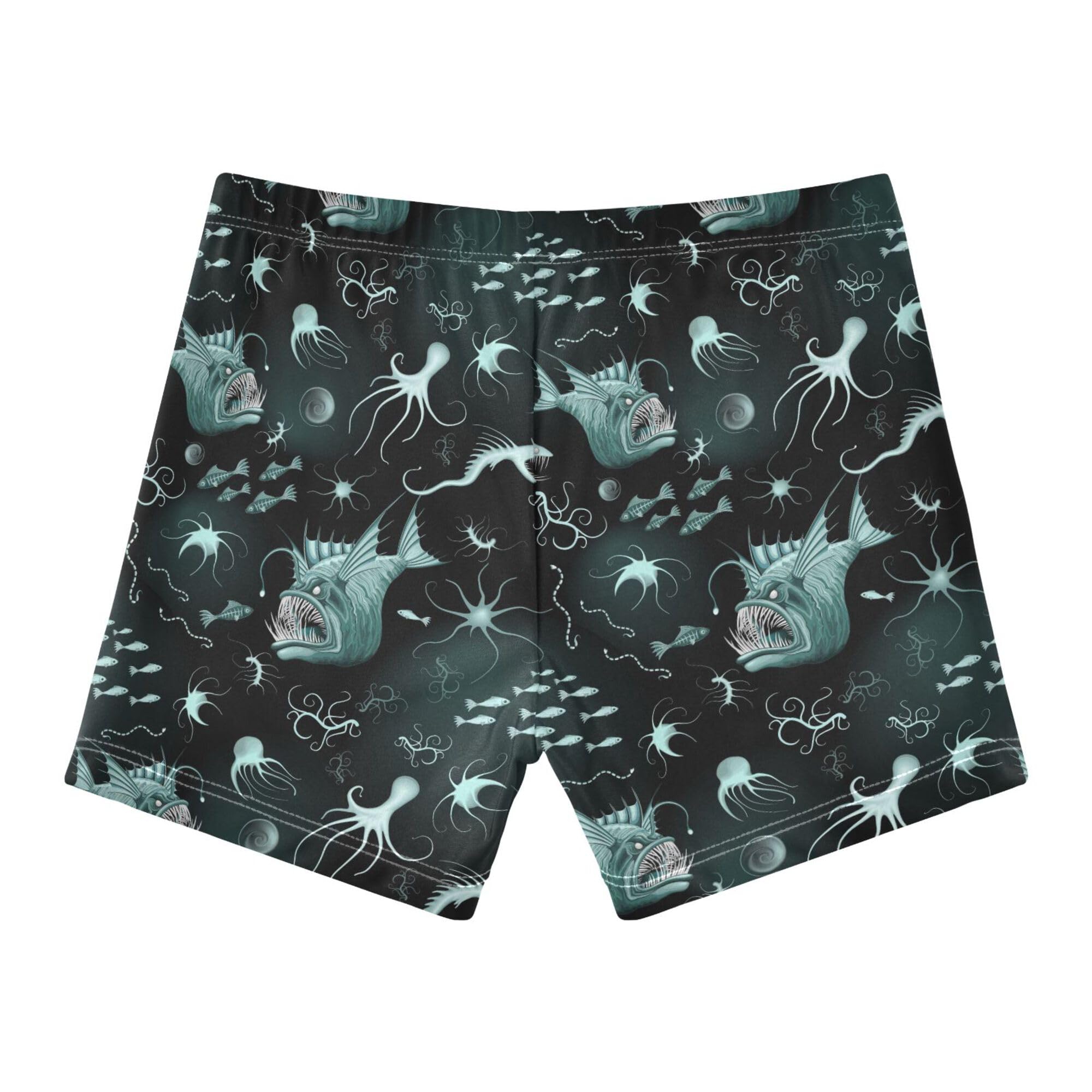 Sea Fish Ocean Monster Angler Fish Boys Swim Trunks Kid's Swim Pants Swim Shorts Bathing Suit Swimsuit Swimwear