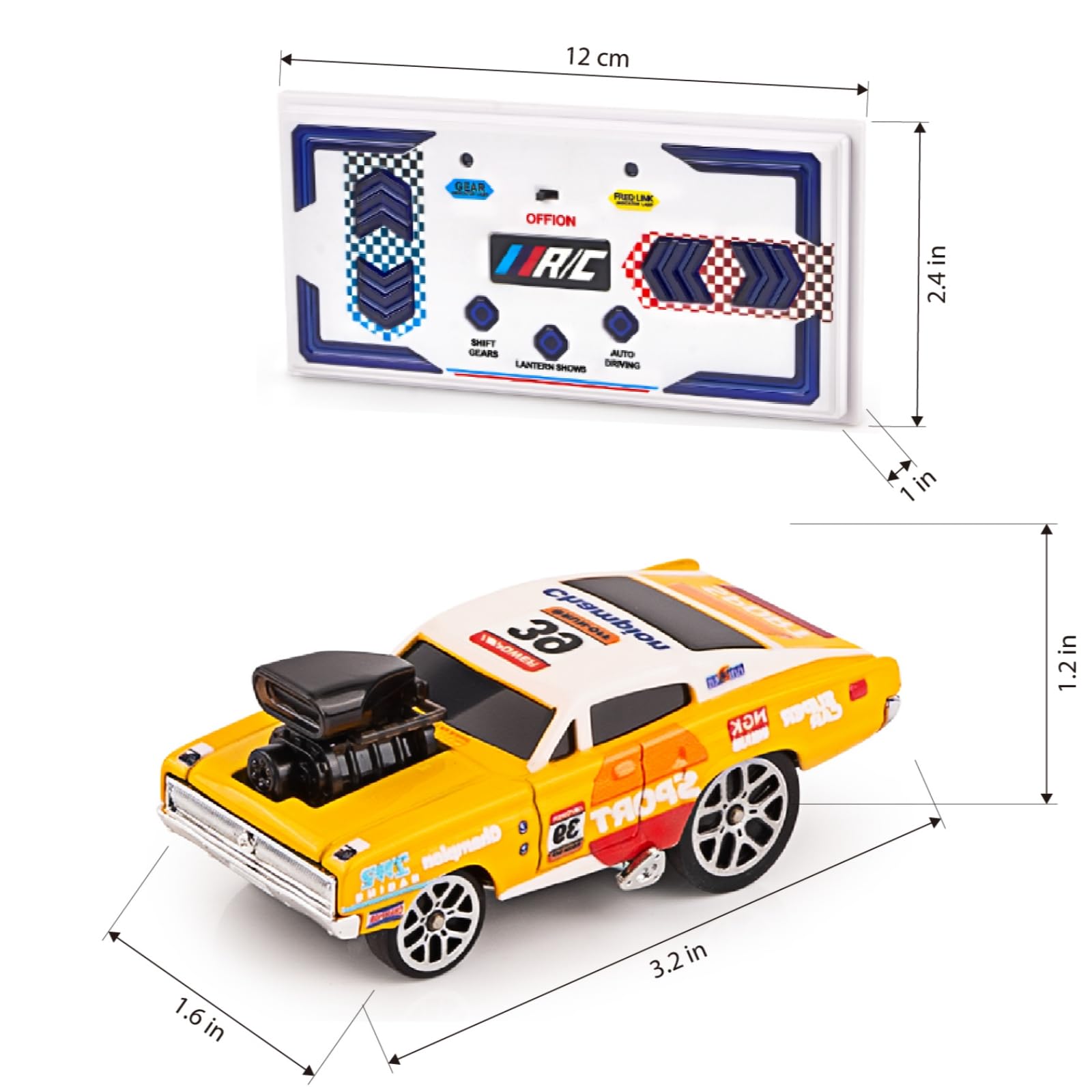 funnykid Mini Drift RC Cars, Remote Control Cars Gift Set Toys for 3 4 5 6 7 8 9 10 Year Old Boys, Alloy Body, 3 Speed - Image 3