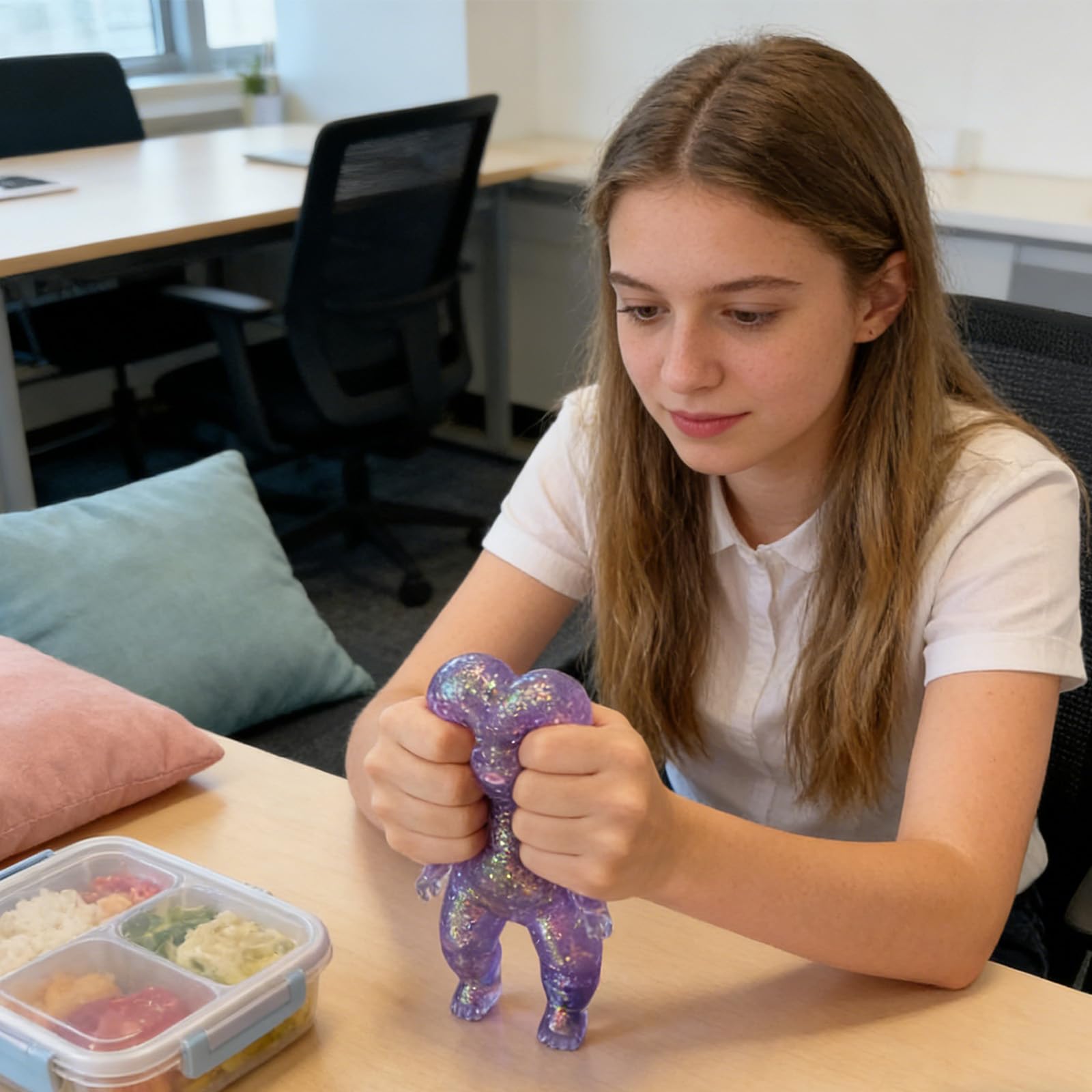 Squeeze Stress Doll Toys, 2 szt. zmywalnych małych zabawek, miękka i wolno rosnąca zabawka relief dla dorosłych