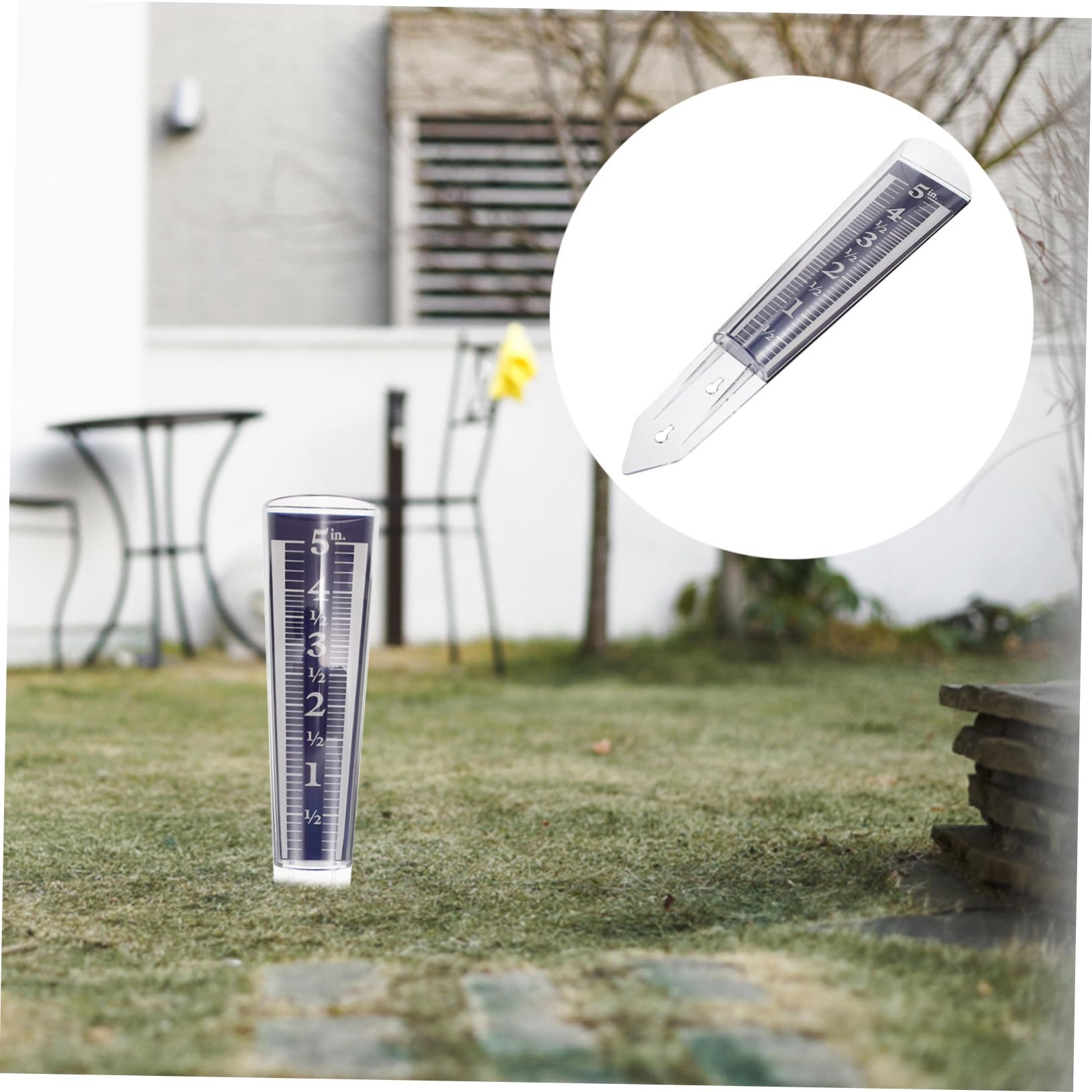 Toyvian 5stücke Transparenter Regenmesser Mit Garten Regenmessröhre Für Präzise Niederschlagsmessung Im Freien Für Rasen Und Pflanzenpflege