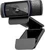 Logitech C920 HD PRO Webcam, 1080p30 FPS Resolution, Auto Light Correction with RightLight 2, Dual Microphone Stereo Audio, Black