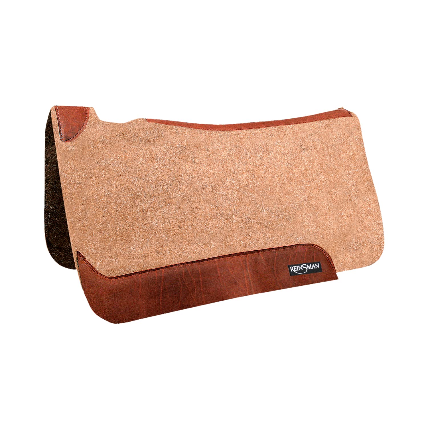 Quick-Drying Moisture-Wicking Shock-Absorbing Square Wool Felt Contour Saddle Pad, Tan