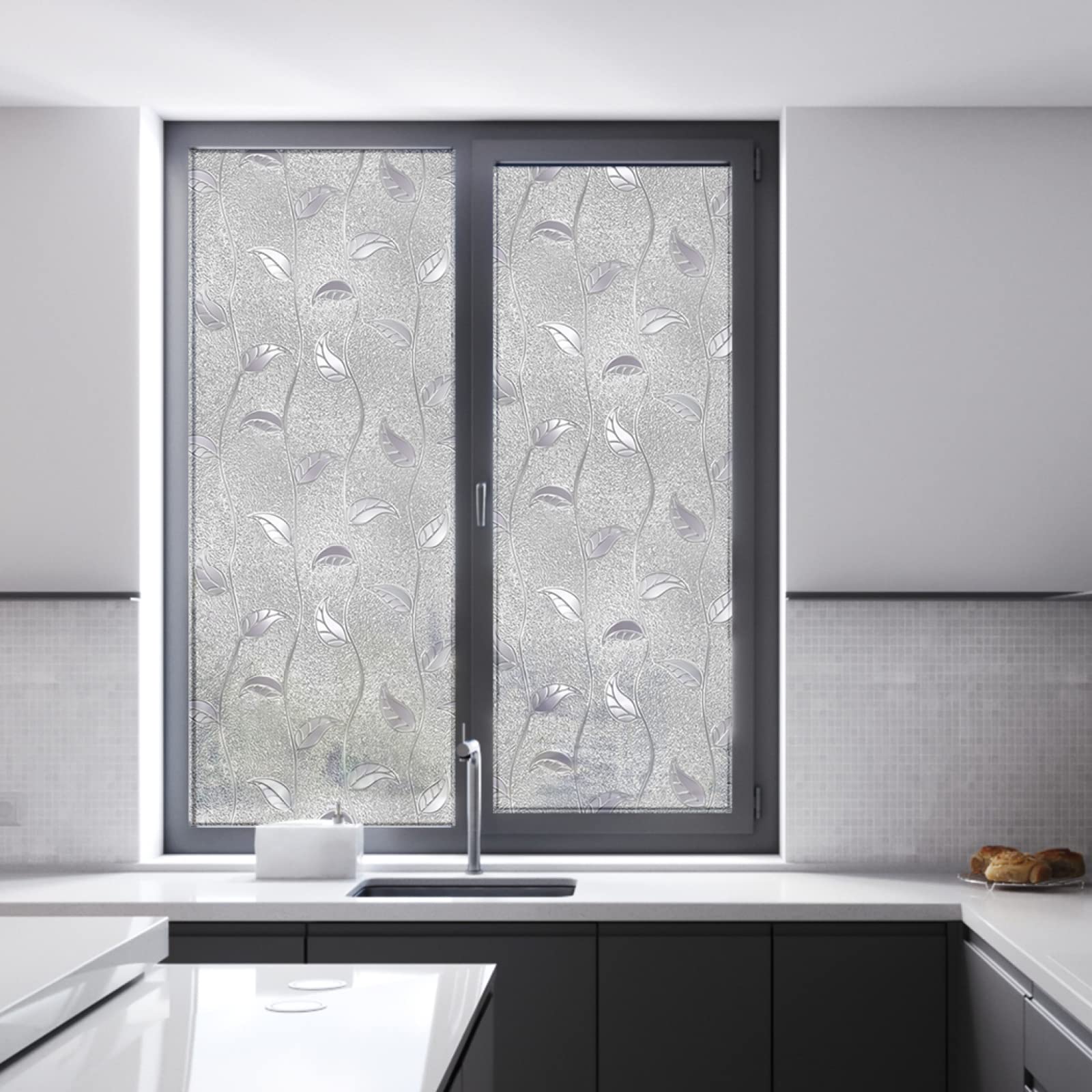 Pellicola per vetri oscurante,Pellicola privacy finestre,anti-peeping,Autoadesive,Anti-UV,Lascia ,Ideale per Ufficio Camera da Letto Sala(60cmx200cm)