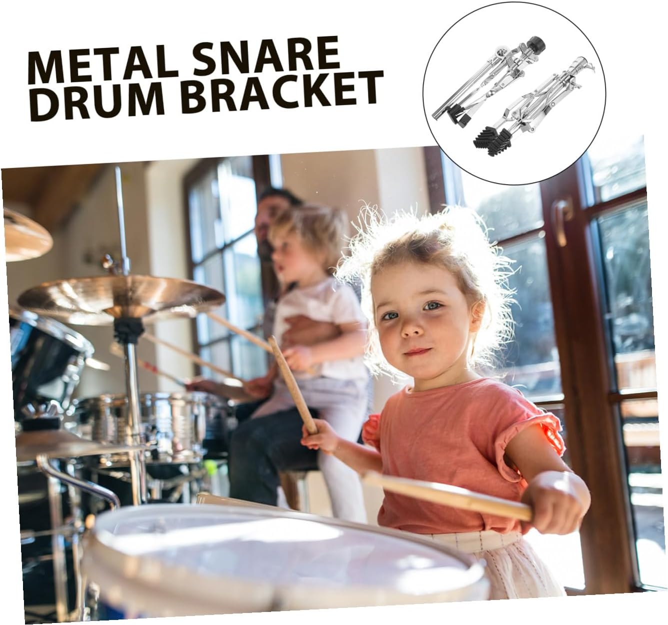 Kisangel Portable Snare Drum Stand Lightweight Drum Bracket for Versatile Styles Support for Secure Drumming Snare Accessory for and Practice
