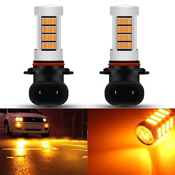 High Power 92pcs SMD LED Bulbs 3000K Amber Yellow 9005 9006 9145 9140 H10 Super Bright Fog Light or Daytime Running Driving Light DRL Lamps Replacement for Car, Truck, SUV, Van