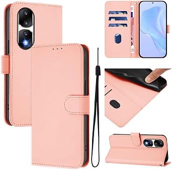 Wallet Case Compatible for Honor 90 Pro, PU Leather Flip Folio Case with RFID Blocking Credit Card Holder and Wrist Strap Cover Women Men for Honor 90 Pro A