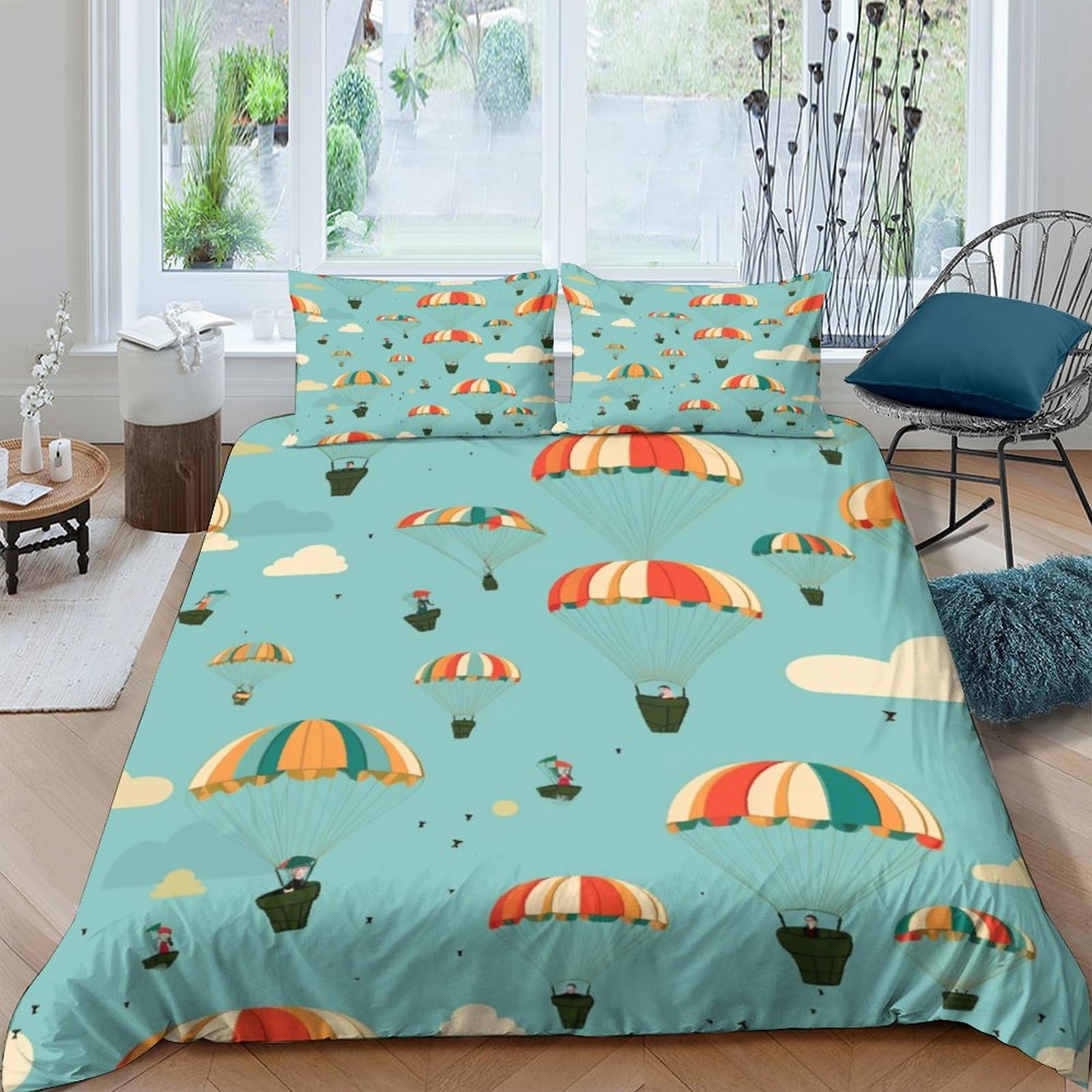 Parure de lit hypoallergénique avec fermeture éclair 220x240 cm