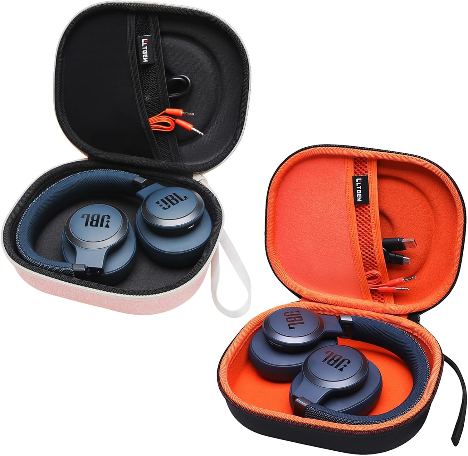 LTGEM Hard Case for JBL Headphone- Pink // Orange