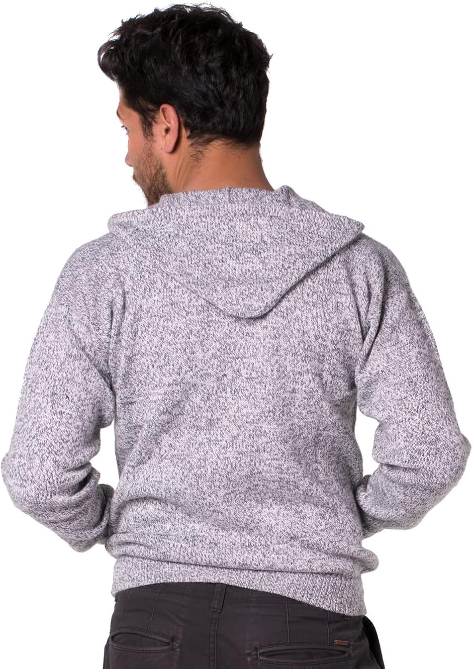 Miniatura 2 de Gamboa Alpaca Sweater for Men Wool Hoodies for Men Alpaca Hoodie Mens Wool Sweater Hooded Cardigan Alpaca Sweater