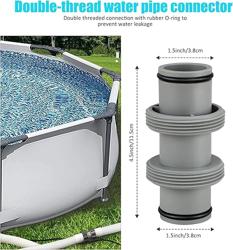 Vista 17 de Magoog Conector de manguera de bomba de filtro, conector de manguera de piscina de 1.5 a 1.5 pies, conector de manguera de piscina para adaptador