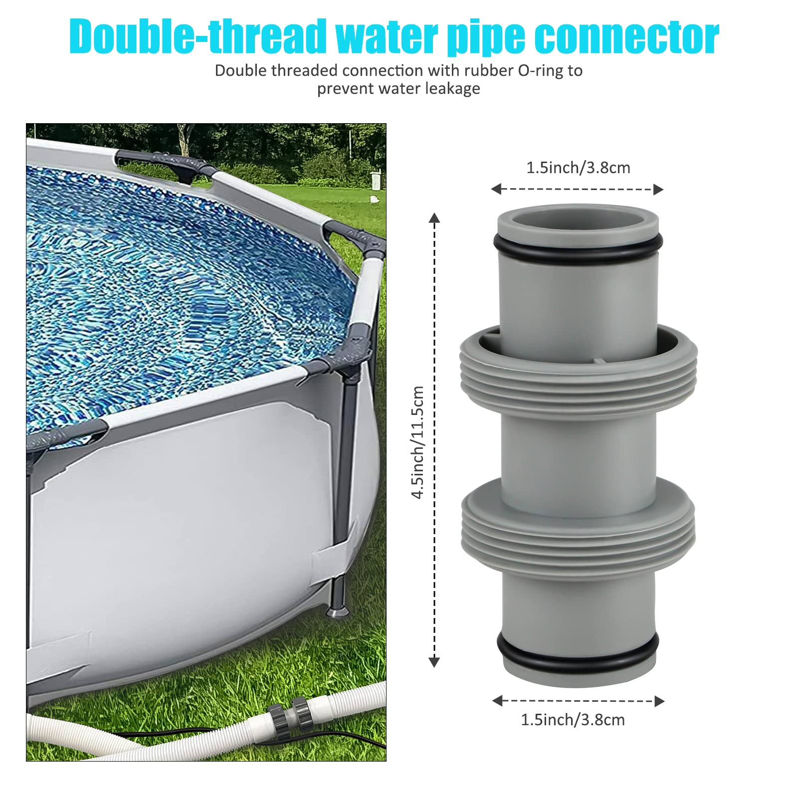 MNJR Adaptateur De Tuyau De Piscine A, Adaptateur De Tuyau De Piscine