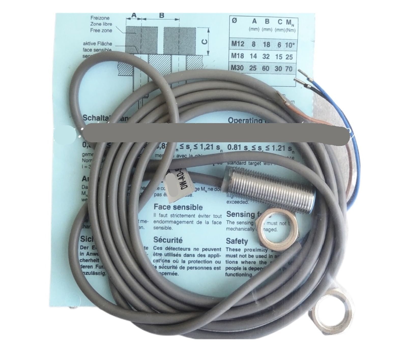 YMUGUEGH 1PCS DW-AD-501-M12-120 DW-AD-503-M12-120 Proximity Switch Sensor(DW-AD-503-M12-120)