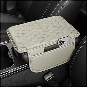 Stacool Microfiber Leather Center Console Armrest Cover with Side Storage