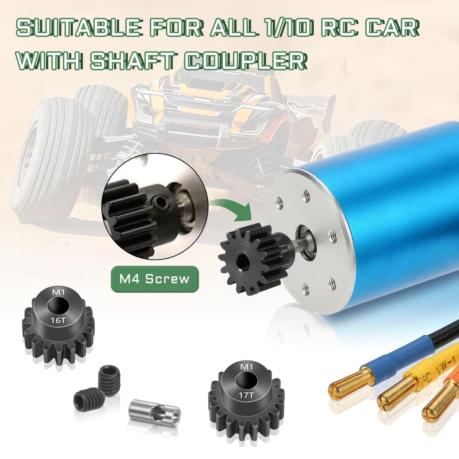 Set Di 5 Pignoni Mod 1 Da 14T A 18T Per Motori RC Con Albero Da 5 Mm – In Acciaio Temprato