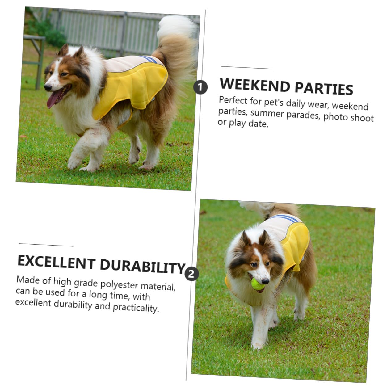 BESTonZON Gilet De Prévention pour Animaux De Compagnie Gilet Rafraîchissant Tissu Respirant Jaune Taille l Protection Solaire pour Chiens Été Promenade Entraînement