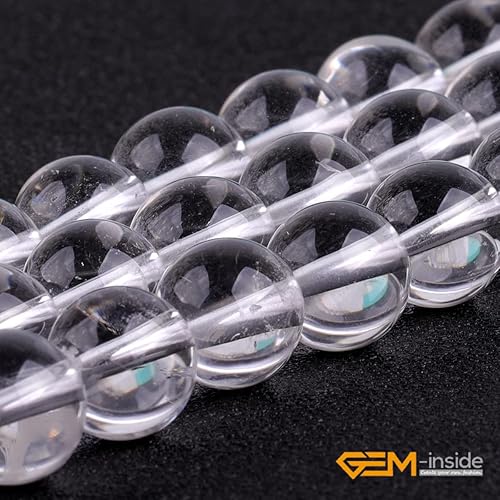 Miniatura 471 de GEM-Inside - Cuentas sueltas de piedra de lava negra natural de 0.315 in para hacer joyas, 15 pulgadas Cordierita de grado A