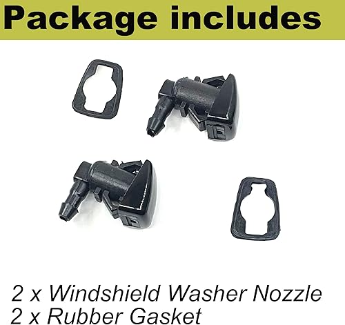 Miniatura 6 de Boquilla para limpiaparabrisas delantero de repuesto para Ford Focus 2008-2011 Ford Edge 2007-2011 Lincoln MKX Spray Jet Kit sustituye al OEM