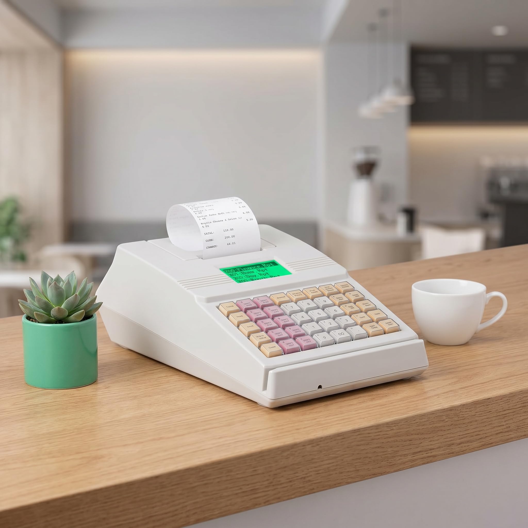 Registratore di Cassa Elettronico per Piccole Imprese, Doppio Display, Scanner Integrato, Stampante Termica Veloce, Soluzione di Cassa Semplice per Negozi E Ristoranti.