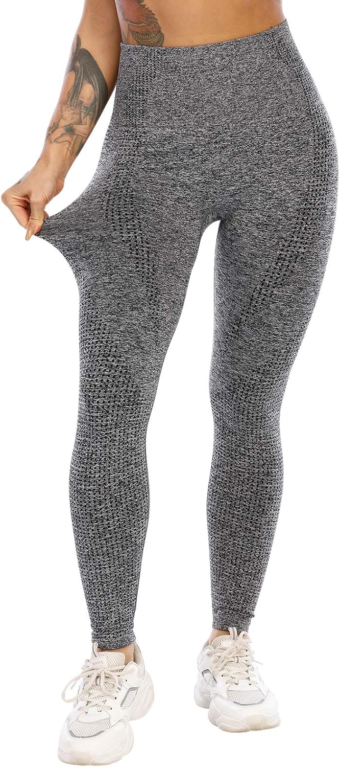 Womens Scrunch Butt Lifting Leggings Seamless High Waist Elastic Workout Gym Leggings Tummy Control Yoga Pants