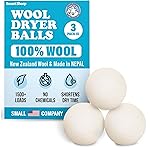 Wool Dryer Balls - Smart Sheep 3-Pack - XL Premium Natural Fabric Softener Award-Winning - Wool Balls Replaces Dryer Sheets - Laundry Balls