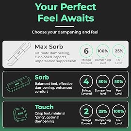 ADV Tennis Dampener with Custom Feel, Racket Shock Absorber to Reduce Vibration and Stay on The Racket, Engineered Poly-Silicone Tennis Racket Dampener, Clear, Max Sorb 3-Pack